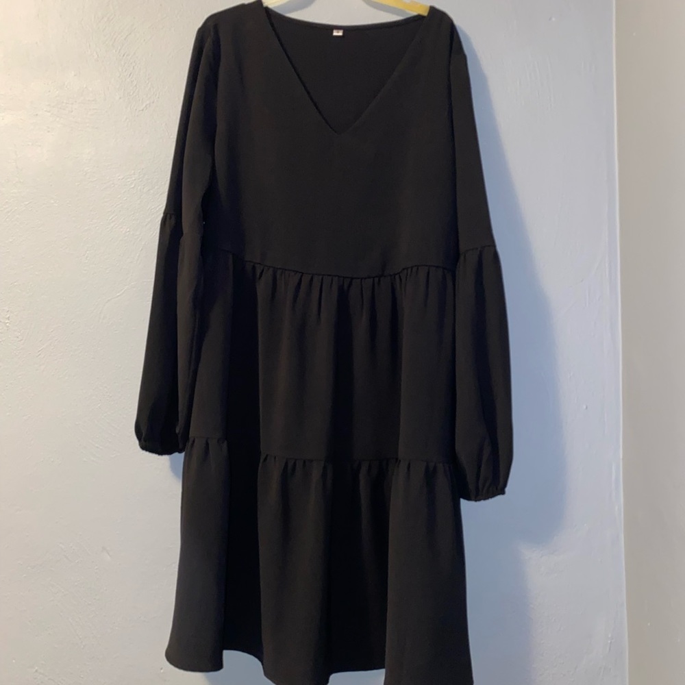 Loose fitting black dress